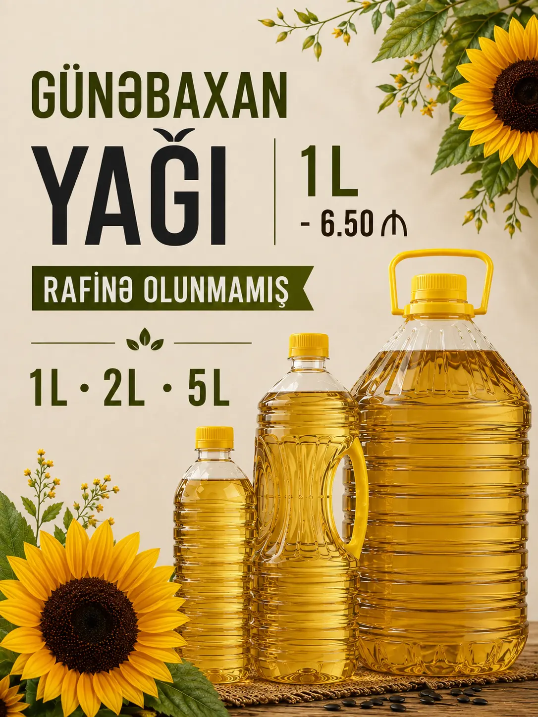 Günəbaxan yağı — Emal Olunmuş K/t Məhsulları, Bakı