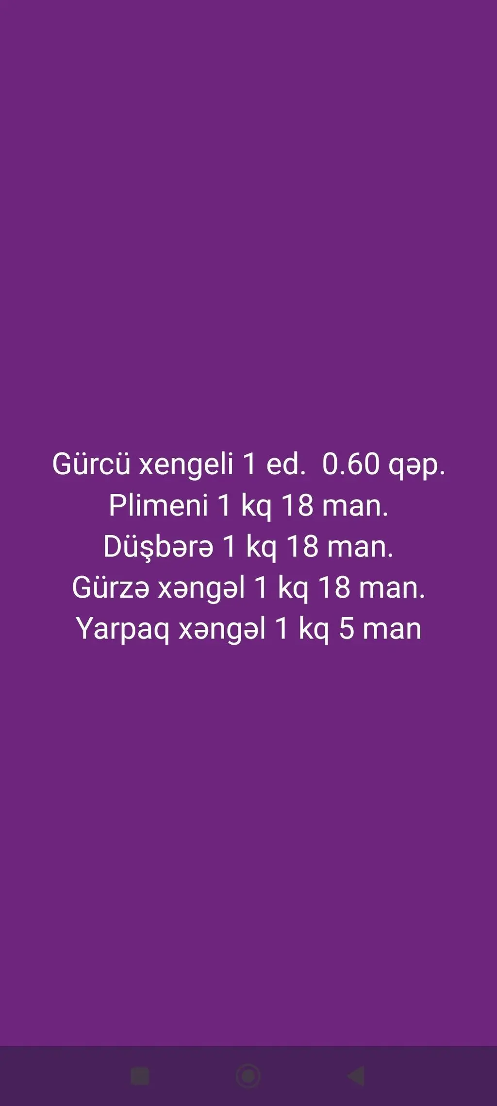 Yemək — Emal Olunmuş K/t Məhsulları, Xırdalan