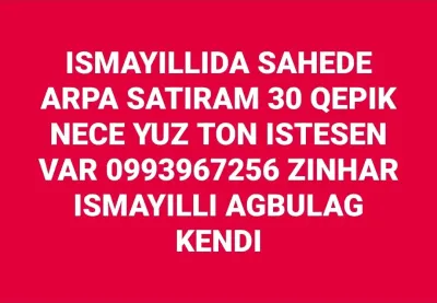 ARPA — Dənlilər, Otlar Yemlər,  Bitkilər, İsmayıllı