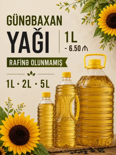 Günəbaxan yağı — Emal Olunmuş K/t Məhsulları, Bakı
