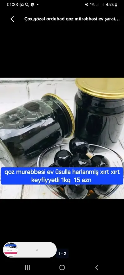 QOZ MÜRƏBBƏSİ — Emal Olunmuş K/t Məhsulları, Bakı