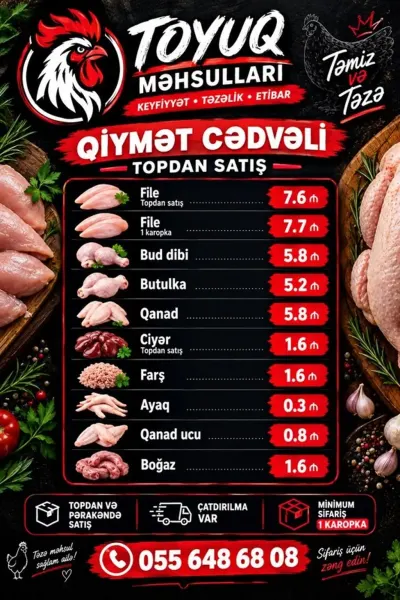 TOYUQ ƏTİ — Heyvanlar, Quşlar, Balıqlar, Bakı