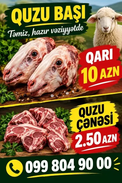Quzu əti — Heyvanlar, Quşlar, Balıqlar, Bakı