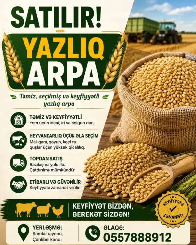Arpa — Dənlilər, Otlar Yemlər,  Bitkilər, Gədəbəy
