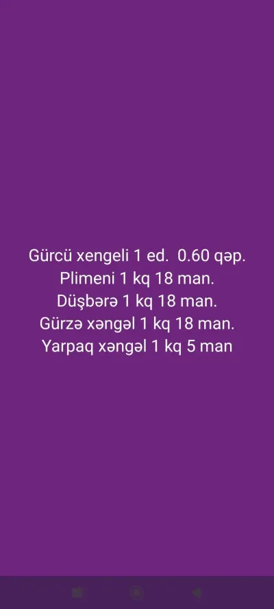 Yemək — Emal Olunmuş K/t Məhsulları, Xırdalan